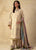 FULLY EMBROIDERED 3PC DHANAK DRESS WITH PRINTED DHANAK SHAWL-KS534