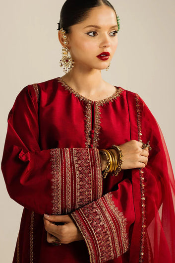 Embroidered Luxury Lawn Unstitched 3Pc | 1052