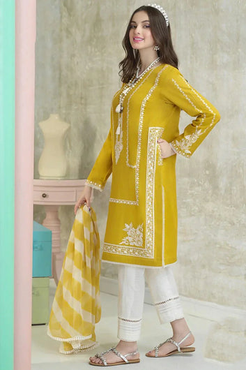 Embroidered Luxury Lawn Unstitched 3Pc | 1099