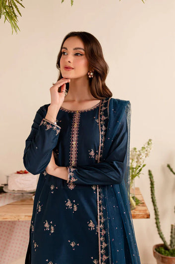 Embroidered Luxury Lawn Unstitched 3Pc | 1024