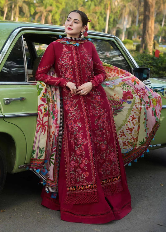 Embroidered Luxury Lawn Unstitched 3Pc | 1000