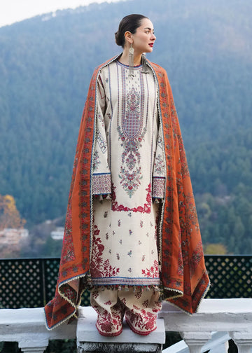 Embroidered Luxury Lawn Unstitched 3Pc | 1082
