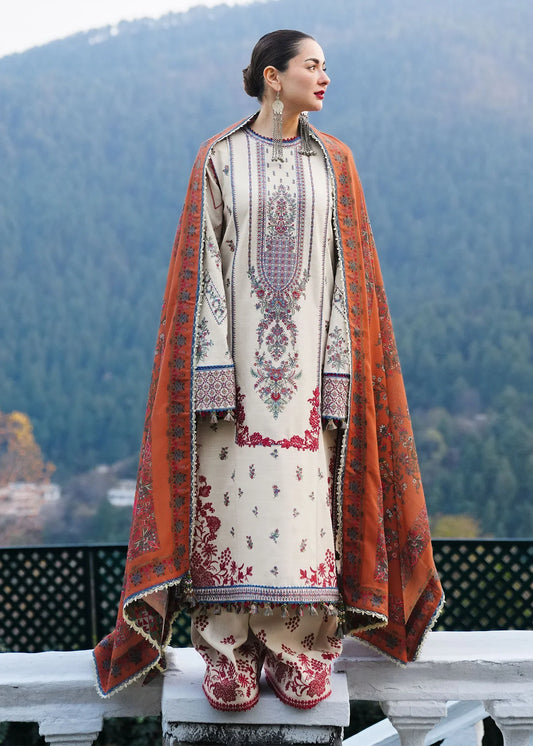 Embroidered Luxury Lawn Unstitched 3Pc | 1082