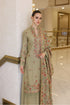 FULLY EMBROIDERED 3PC KARANDI DRESS WITH EMBROIDERED KARANDI SHAWL-KS563