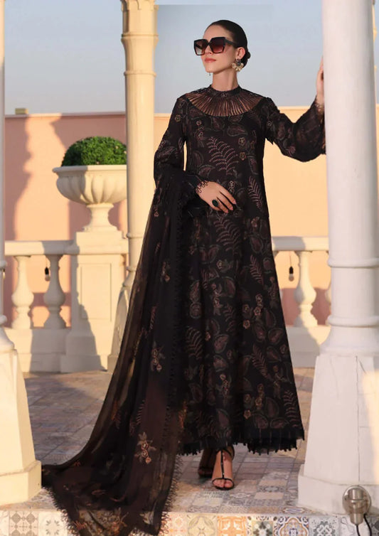 Embroidered Luxury Lawn Unstitched 3Pc | 1028