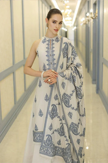 Embroidered Luxury Lawn Unstitched 3Pc | 1004