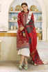 FULLY EMBROIDERED 3PC DHANAK DRESS WITH PRINTED DHANAK SHAWL-KS576